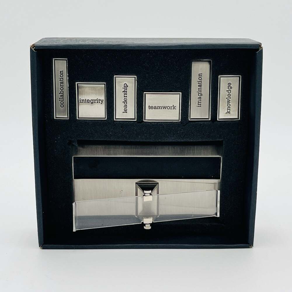 Leed’s Corporate Values Balance Puzzle Desk Toy Leadership Teamwork Metal